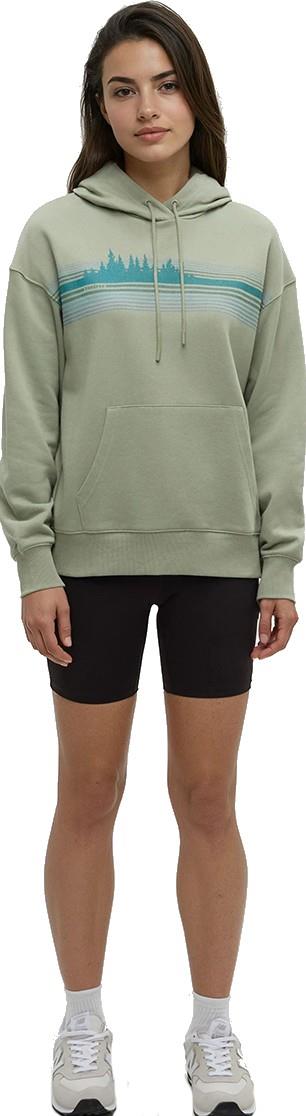 Retro Treeline Relaxed Hoodie - Womens - light moss / tidal teal 1