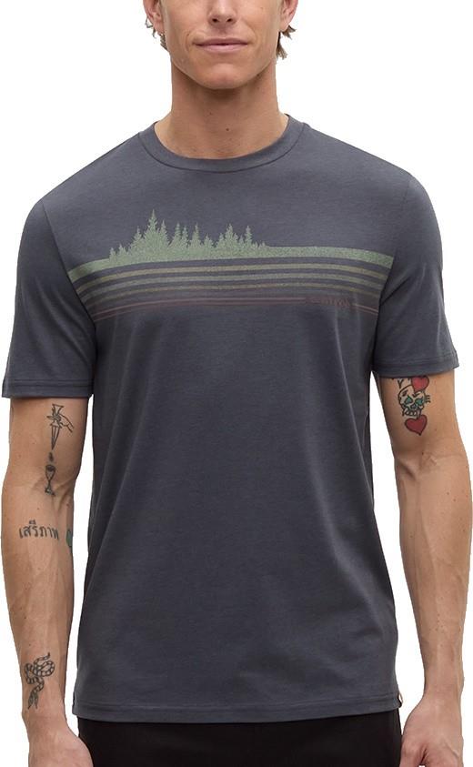 Retro Treeline T-Shirt - Mens - graphite / light moss 1