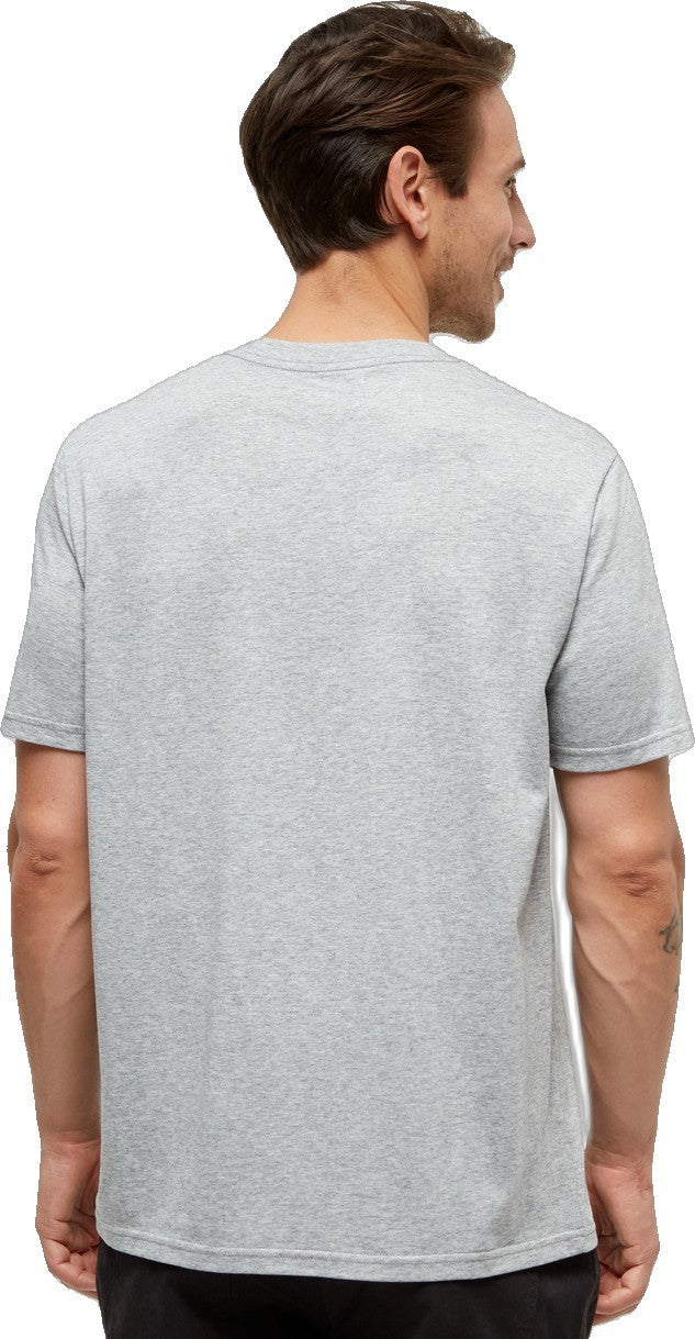 Retro Treeline T-Shirt - Mens - harbour grey heather / crimson 1