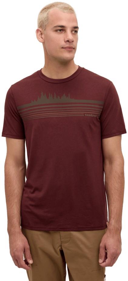 Retro Treeline T-Shirt - Mens - red chestnut / treeline 1