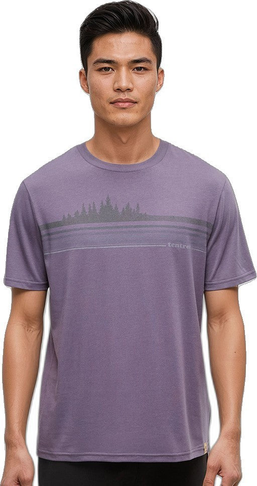Retro Treeline T-Shirt - Mens - smokey violet / mountain view 1