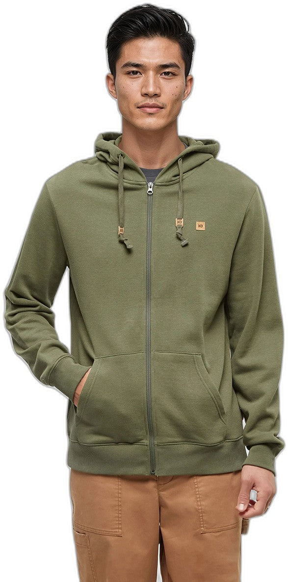 Reynard Zip Hoodie - Mens - deep olive 1