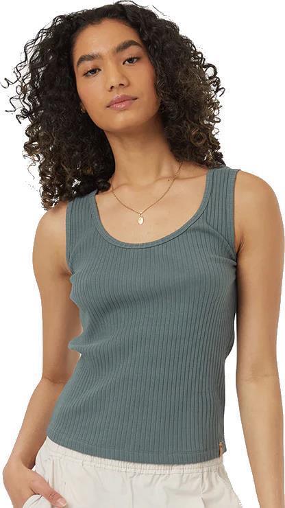 Rib Basic Cami - Womens - Light Urban Green 1