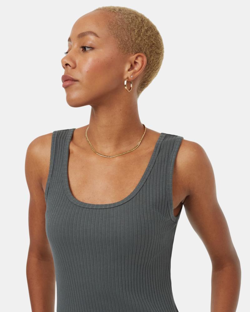 Rib Basic Cami - Womens - Urban Green 2