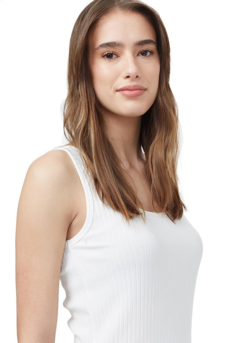 Rib Basic Cami - Womens - White 2