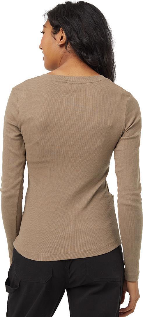 Rib Snap Placket Henley - Womens - fossil 1