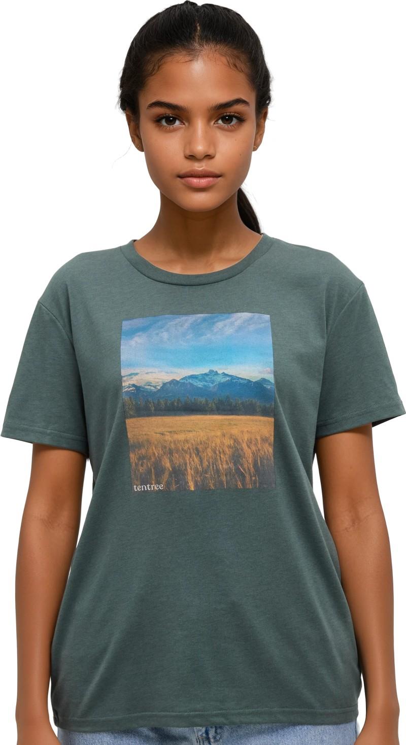 Rolling Prairie T-Shirt - Womens - pine green / white oak 1
