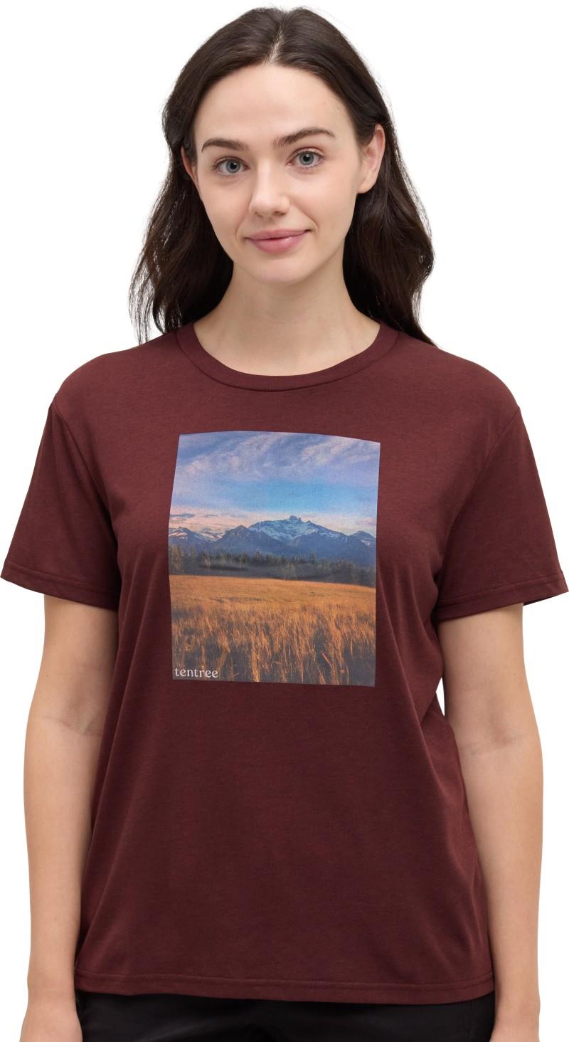 Rolling Prairie T-Shirt - Womens - red chestnut / white oak 1