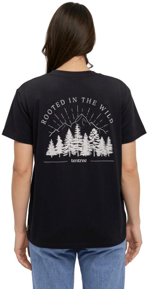 Rooted T-Shirt - Womens - meteorite black / pale oak 1