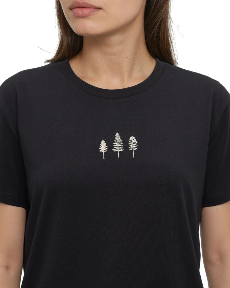 Rooted T-Shirt - Womens - meteorite black / pale oak 1