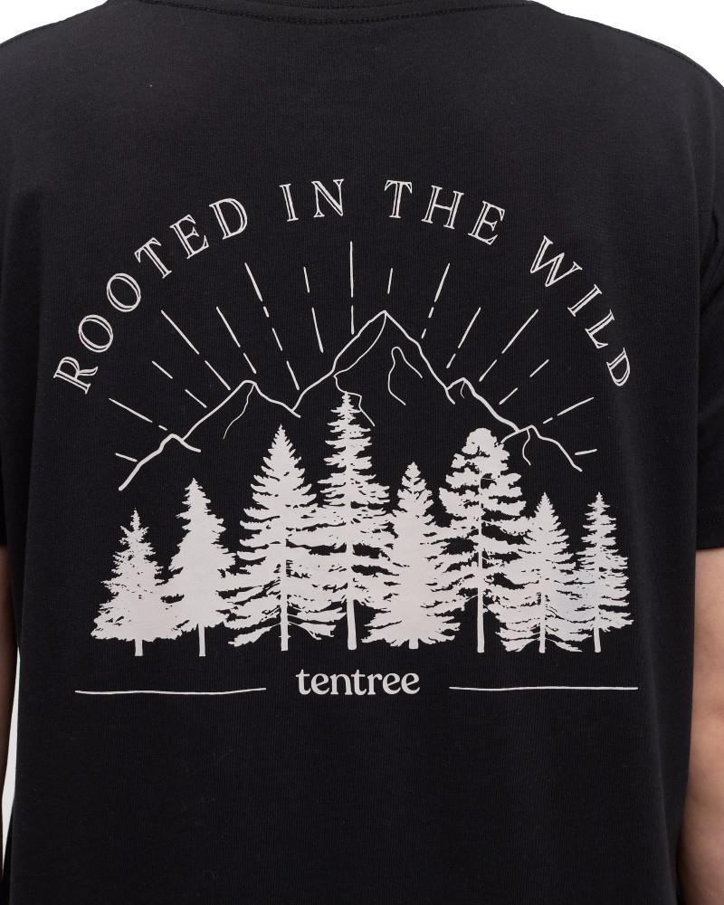 Rooted T-Shirt - Womens - meteorite black / pale oak 1