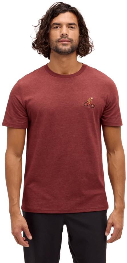 Sasquatch T-Shirt - Mens - cottage red heather / mountain bike 1