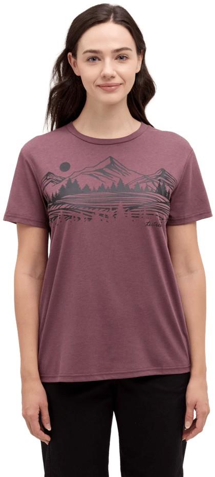 Scenic Fields T-Shirt - Womens - mauve stone / meteorite black 1