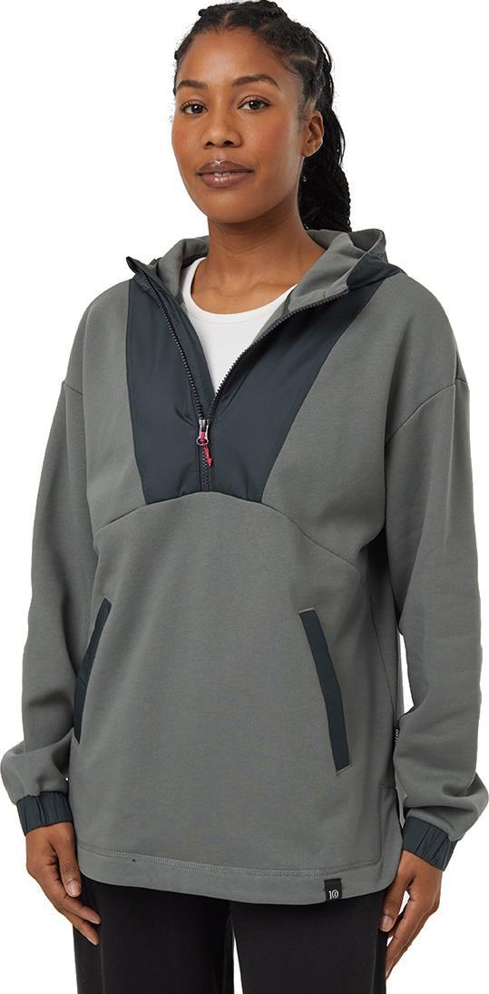 SeaFleece Contrast 1/4 Zip - Womens - mineral / forest river green 1