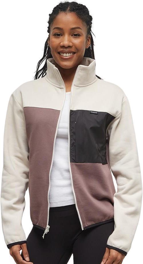 SeaFleece Contrast Full Zip - Womens - Elkwood / Pale Oak / Meteorite Black 3