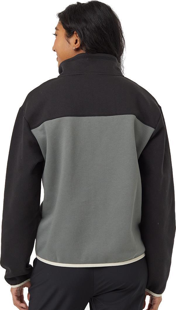 SeaFleece Contrast Full Zip - Womens - Mineral / Meteorite Black / Forest River Green 4