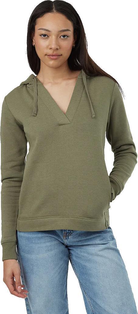 SeaFleece Placket Hoodie - Womens - deep lichen green 1