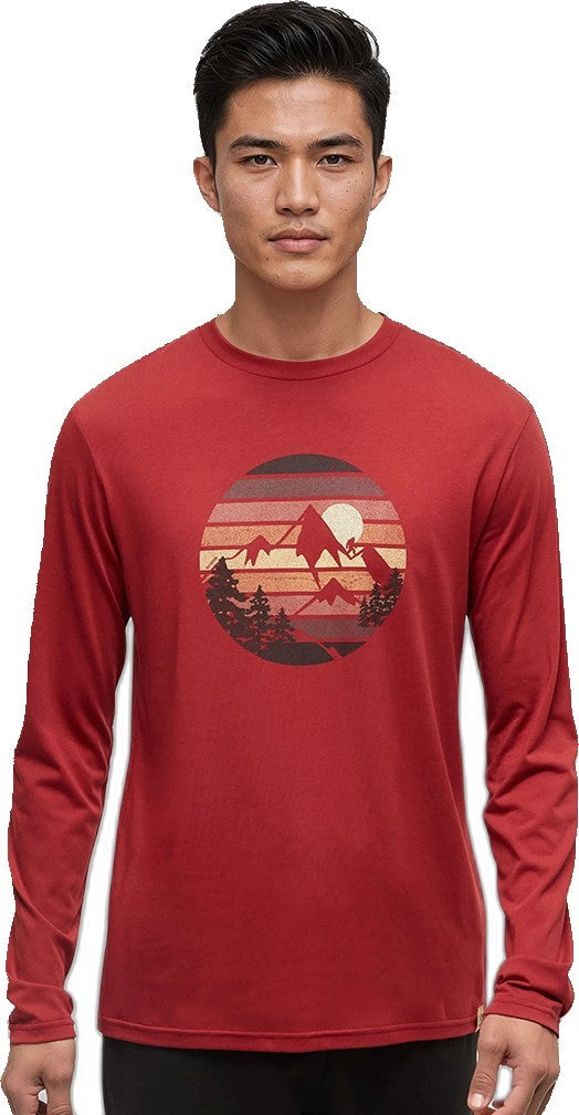 Secret Sasquatch LS - Mens - crimson / new wheat 1