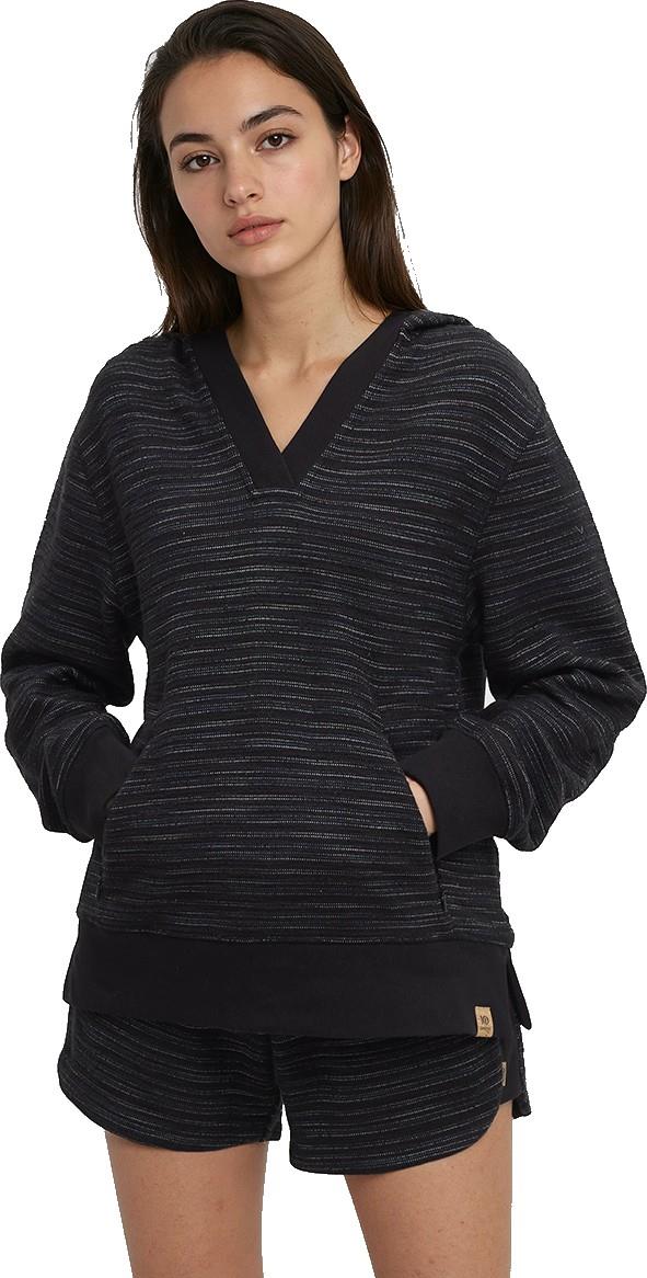 Shore Hoodie - Womens - meteorite black flash stripe 1