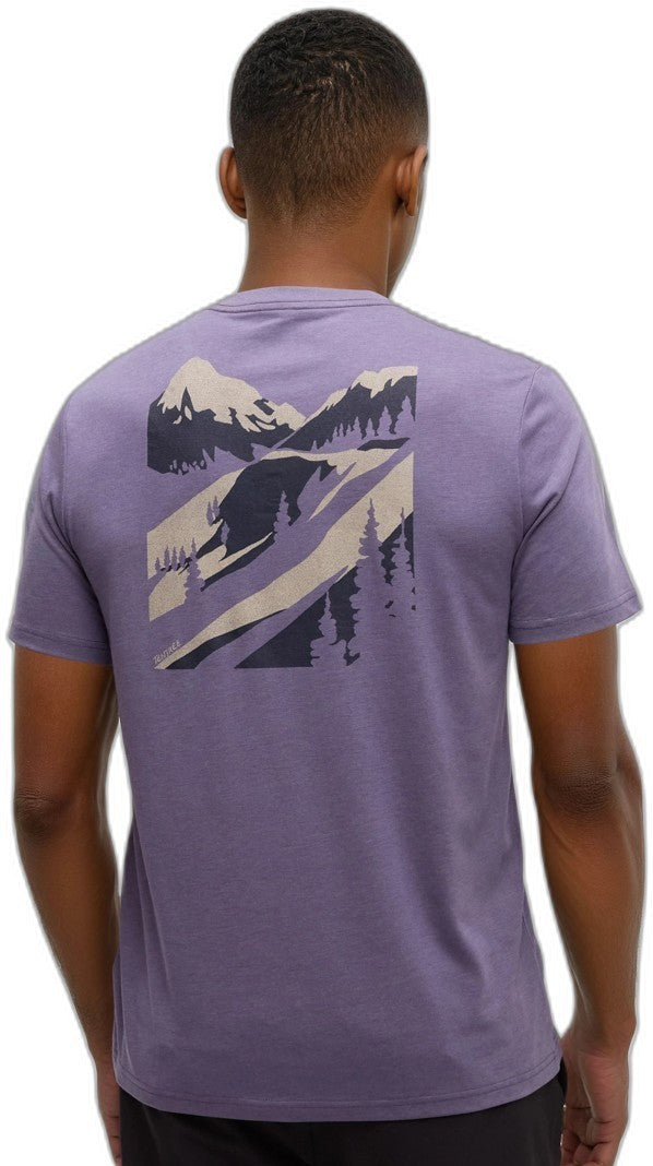 Slack Country T-Shirt - Mens - smokey violet / silver lining 1
