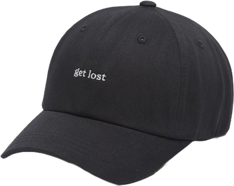 Slogan Peak Hat - meteorite black / get lost 1
