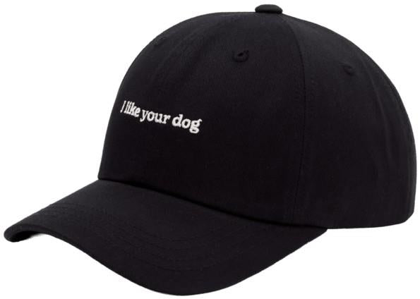 Slogan Peak Hat - meteorite black / i like your dog 1