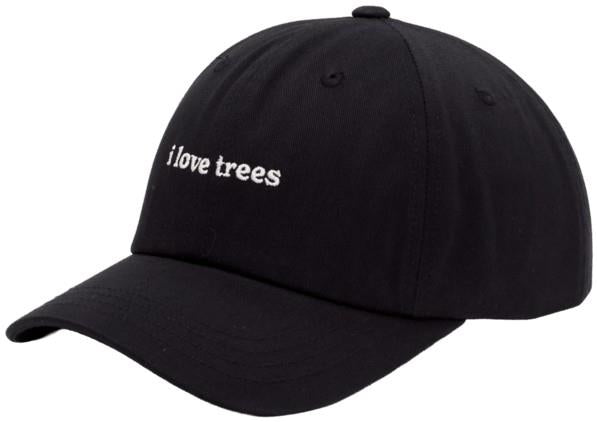 Slogan Peak Hat - meteorite black / i love trees 1