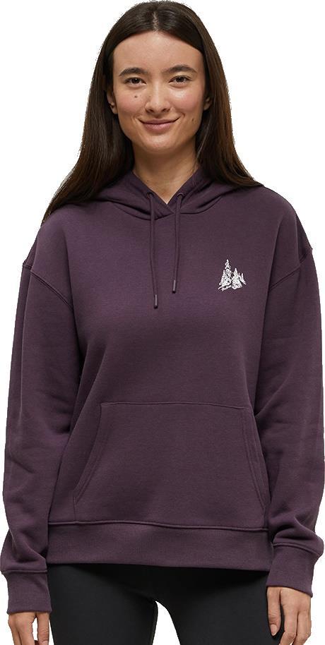 Snowy Trees Hoodie - Womens - midnight plum / vintage white 1