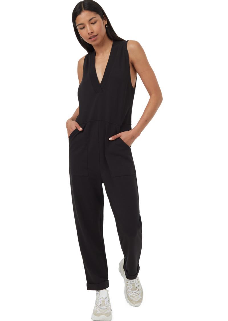 SoftTerry Light V-Neck Jumpsuit - Womens - meteorite black 1