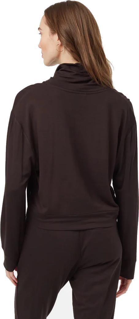 Soft EcoTerry Cowl Neck - Womens - Meteorite Black 2