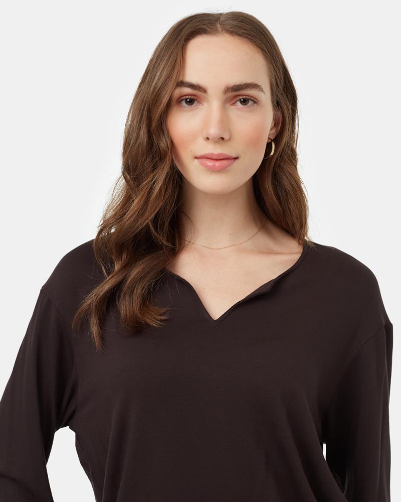 Soft EcoTerry Notch Neck - Womens - meteorite black 1