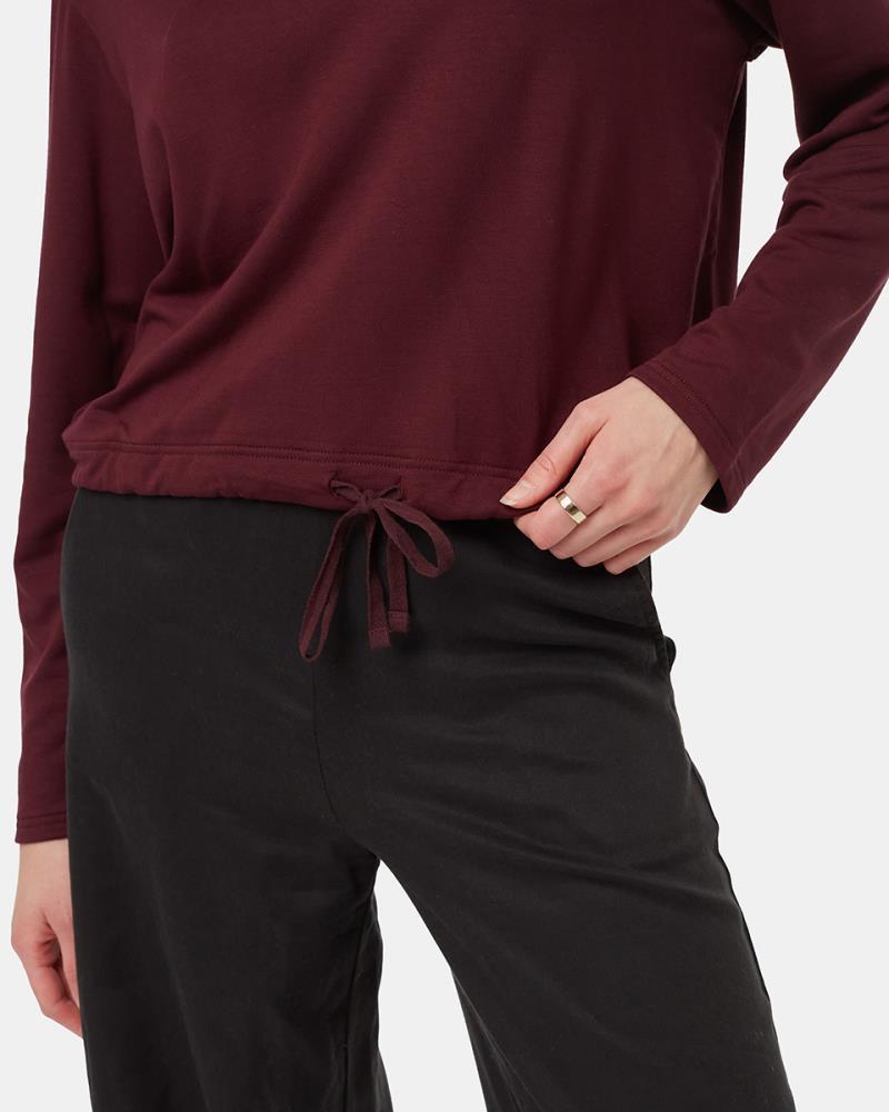 Soft EcoTerry Notch Neck - Womens - mulberry 1