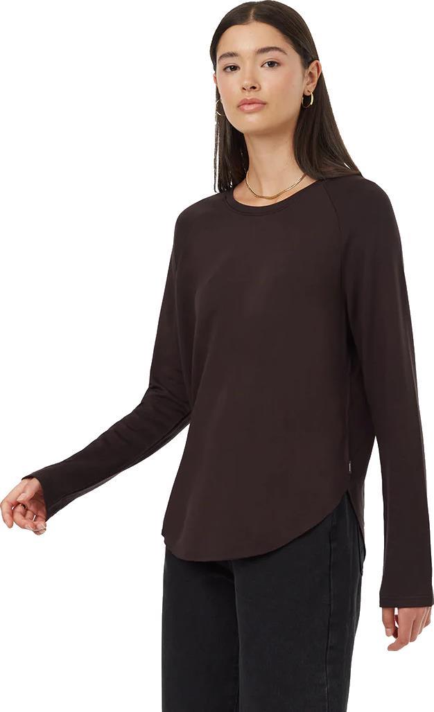 Soft EcoTerry Shirttail Crew - Womens - meteorite black 1