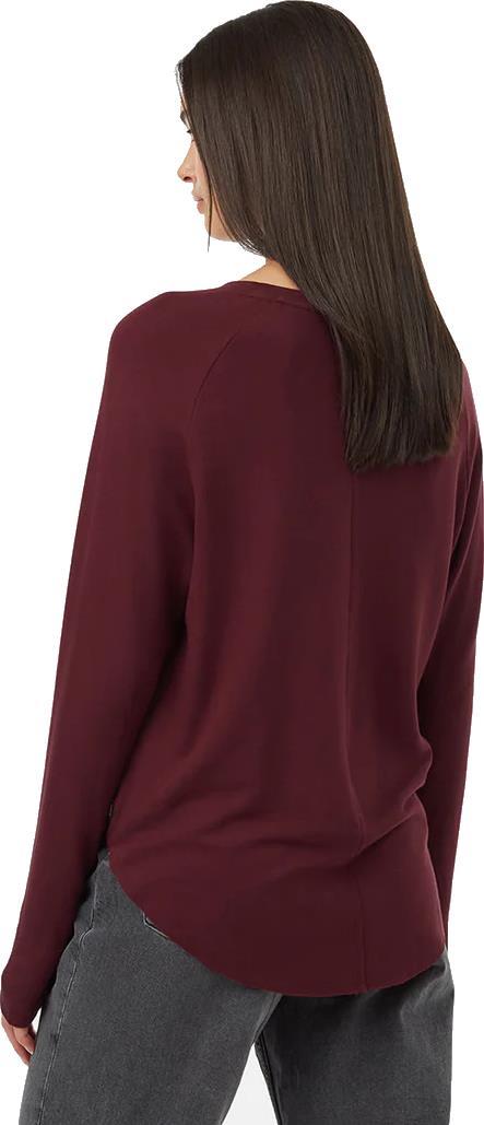 Soft EcoTerry Shirttail Crew - Womens - mulberry 1