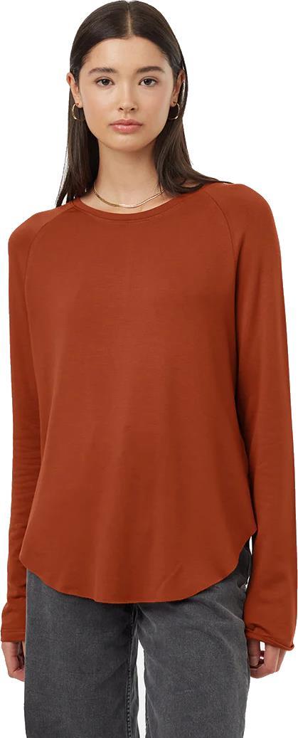 Soft EcoTerry Shirttail Crew - Womens - toffee 1