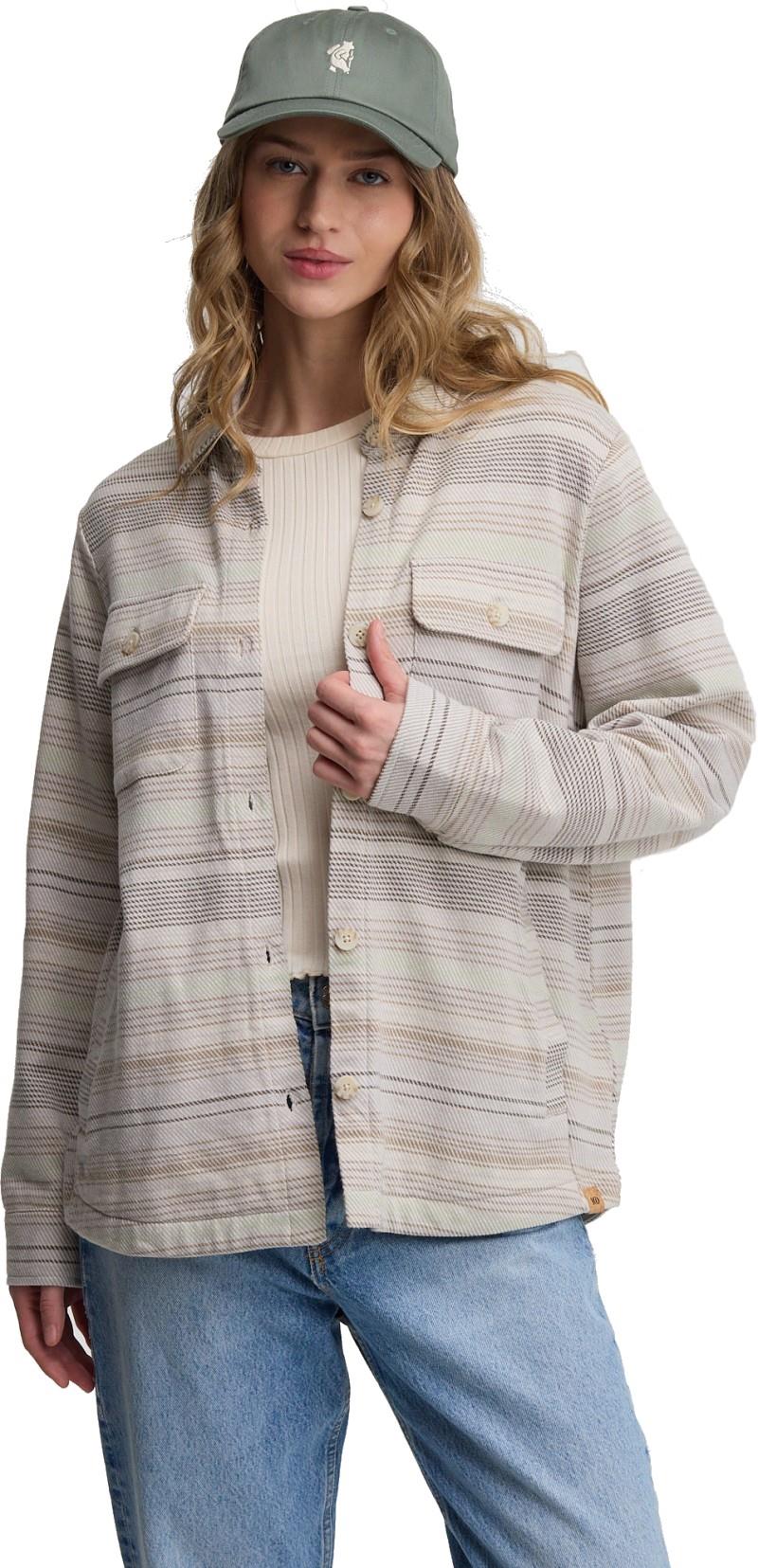Somerset Shacket - Womens - sand stone multi stripe 1