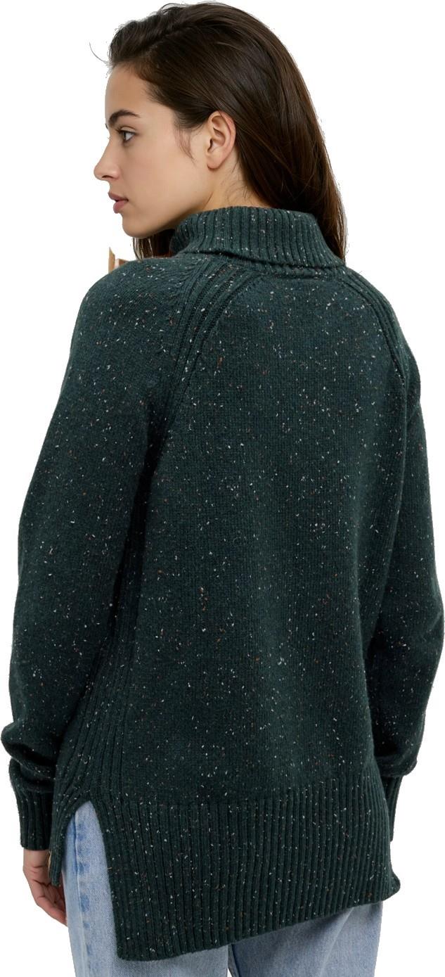 Spokane Fleck Sweater - Womens - dark forest green fleck 1