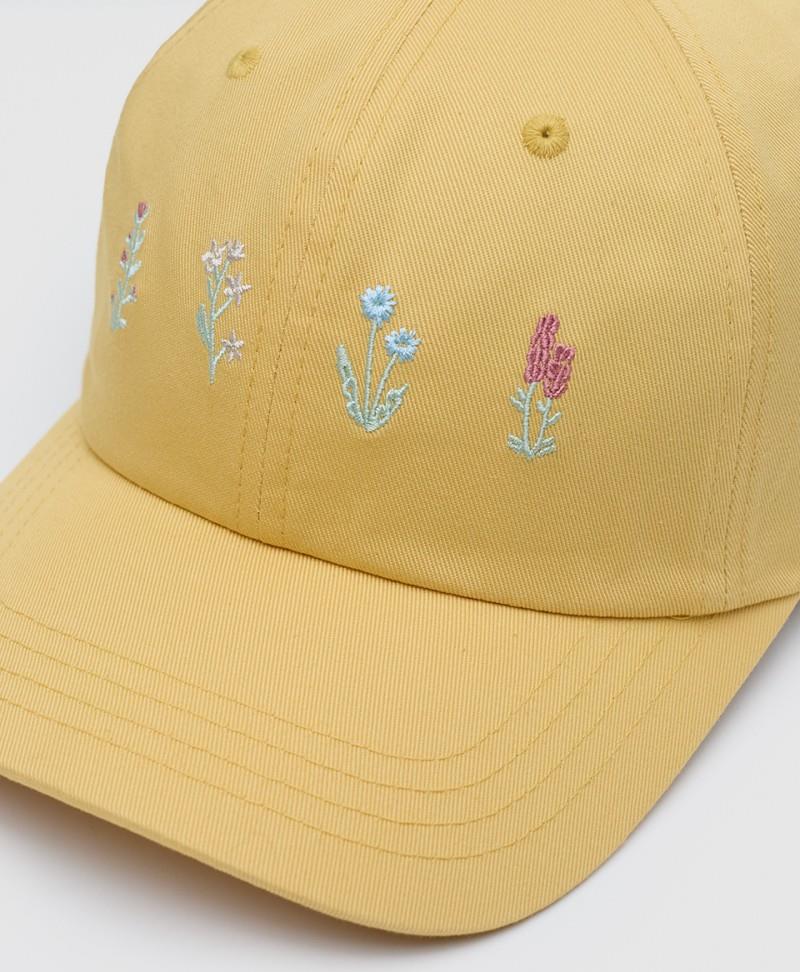 Spring Flora Peak Hat - dusk yellow / rosewood 1