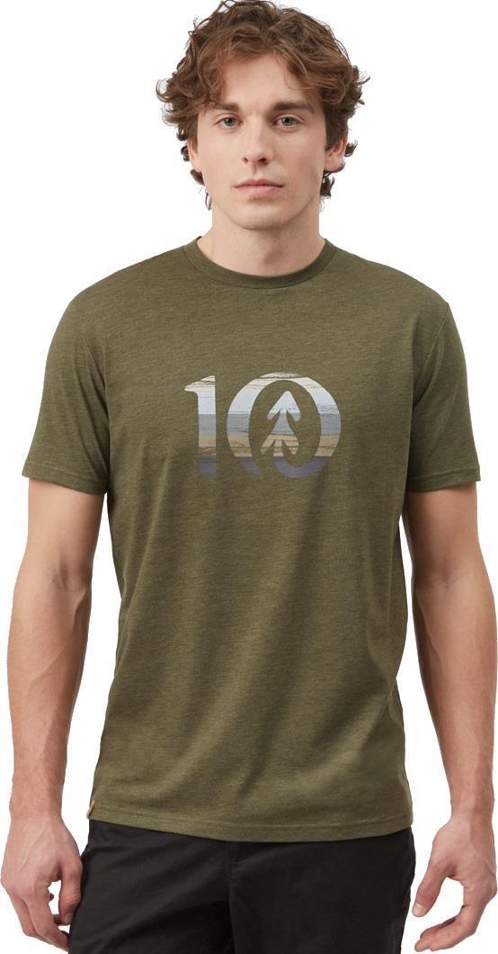 Spruce Stripe Ten T-Shirt - Mens - olive night green heather 1