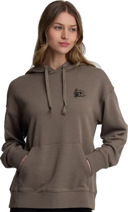 Sunrise Relaxed Hoodie - Womens - clay / meteorite black 1