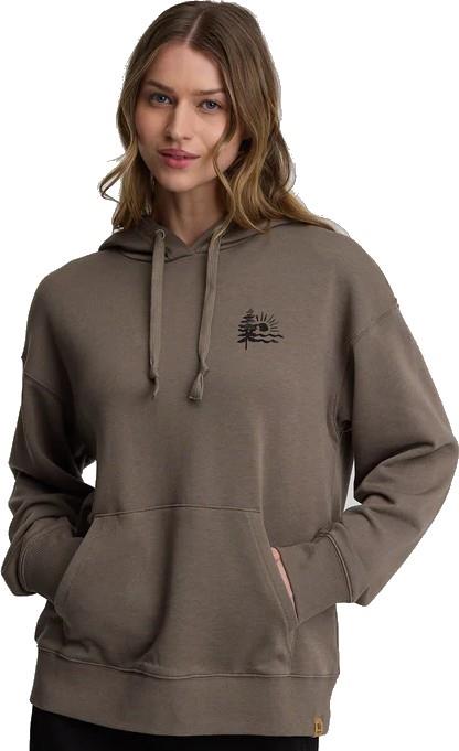 Sunrise Relaxed Hoodie - Womens - clay / meteorite black 1