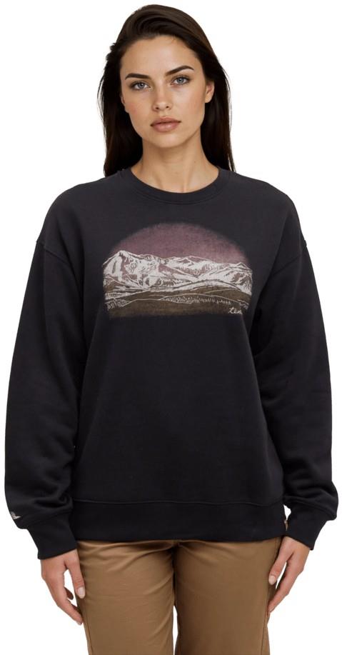 Sunset Ridge Relaxed Crew - Womens - meteorite black / pale oak 1
