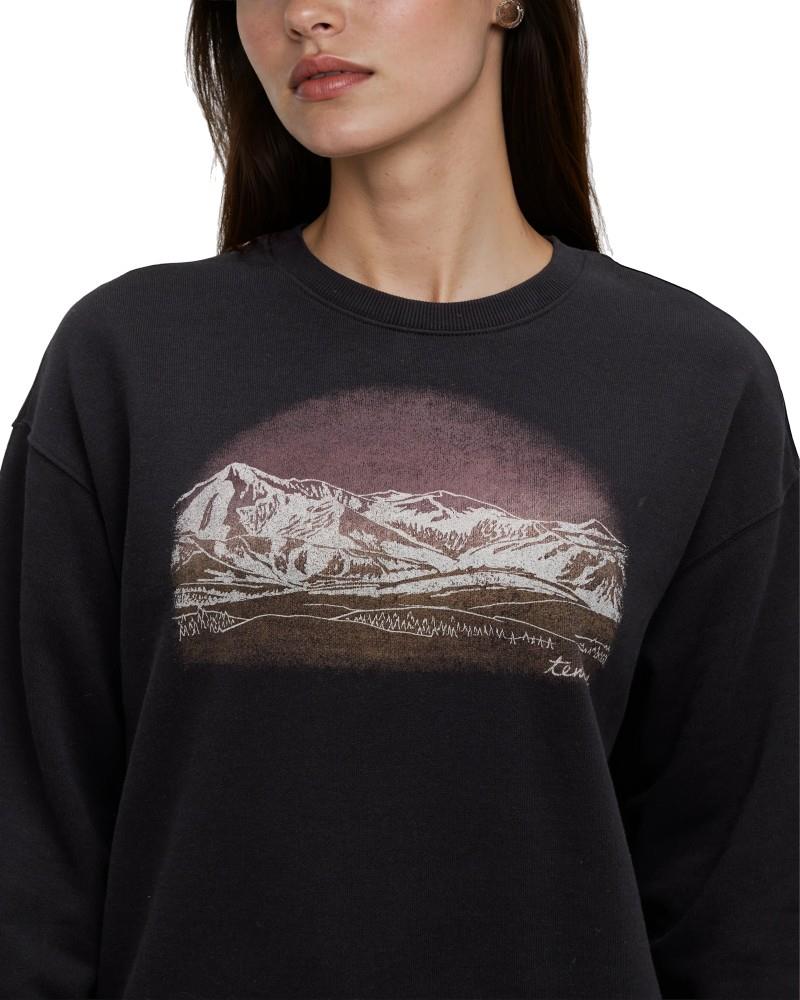 Sunset Ridge Relaxed Crew - Womens - meteorite black / pale oak 1