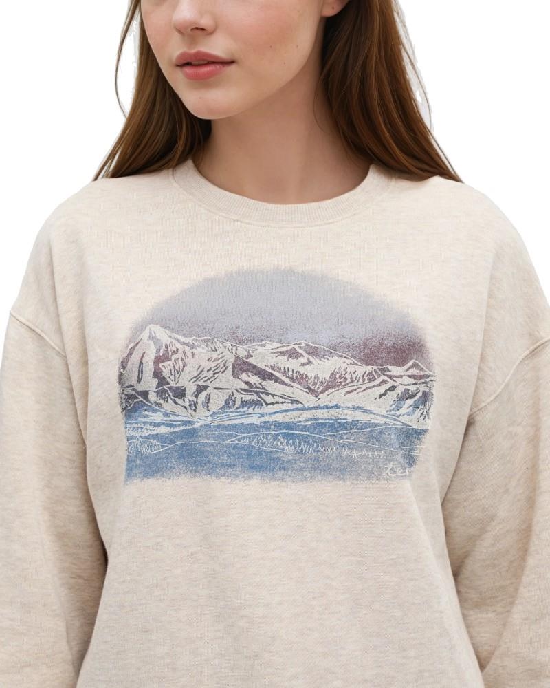 Sunset Ridge Relaxed Crew - Womens - pale oak heather / graphite 1