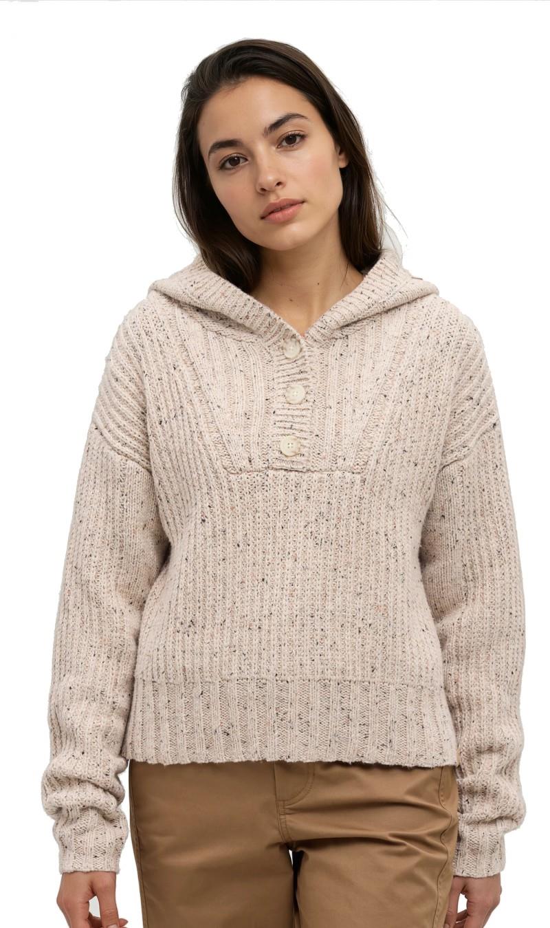 Temple Fleck Sweater - Womens - pale oak heather fleck 1