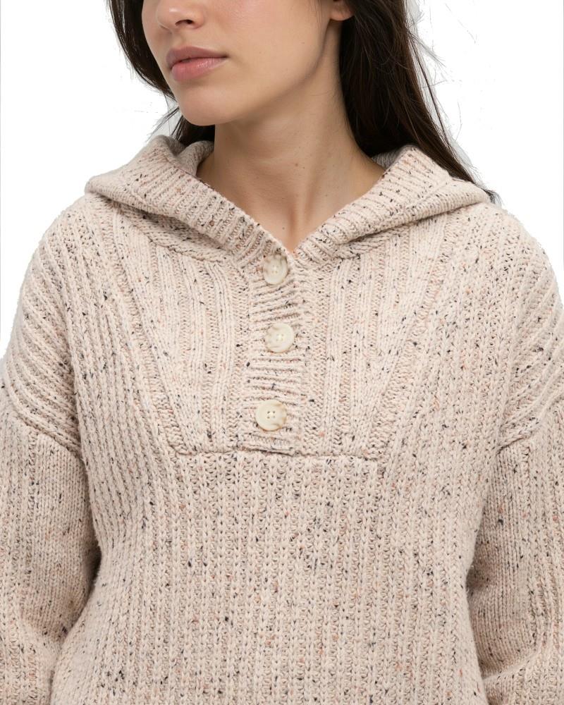 Temple Fleck Sweater - Womens - pale oak heather fleck 1