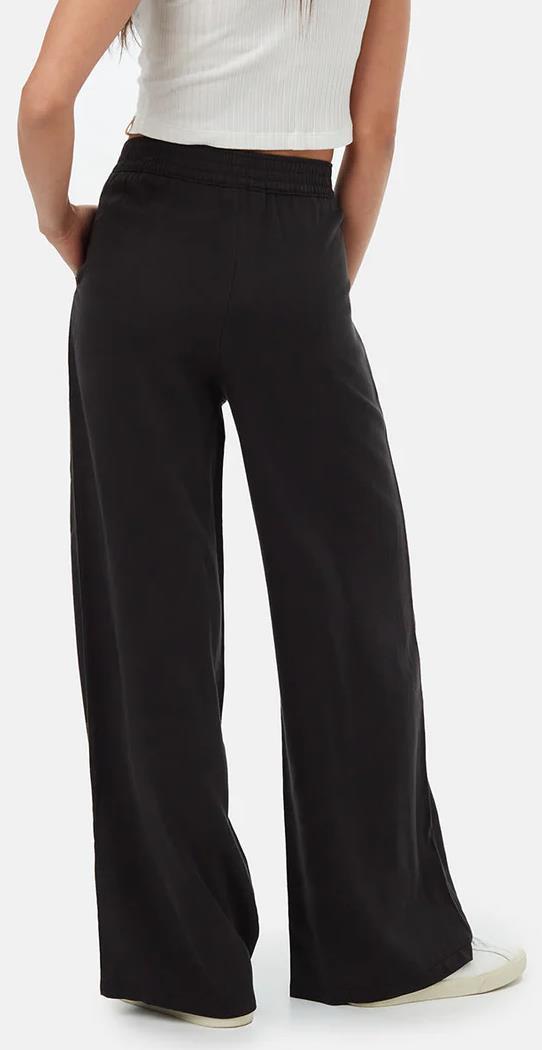 Tencel Wide Leg Pants - Womens - Meteorite Black 2