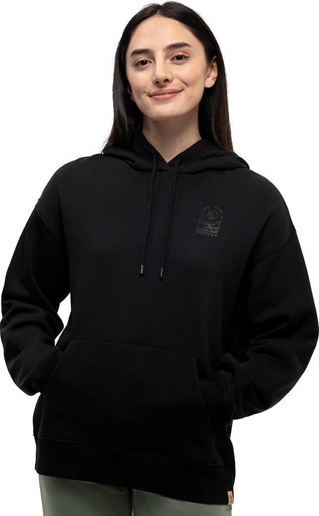 Tentree Clifftop Hoodie - Womens - meteorite black / agave green 1
