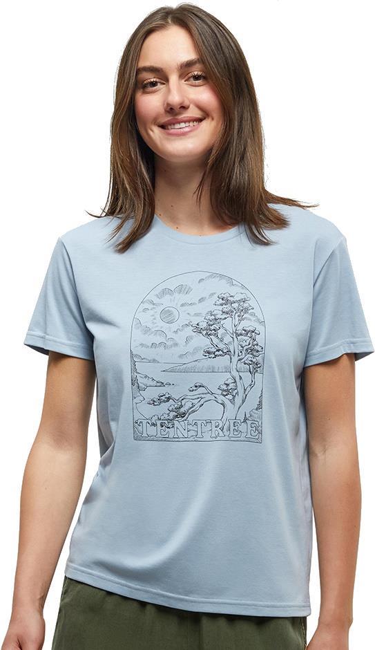 Tentree Clifftop T-Shirt - Womens - blue haze / meteorite black 1