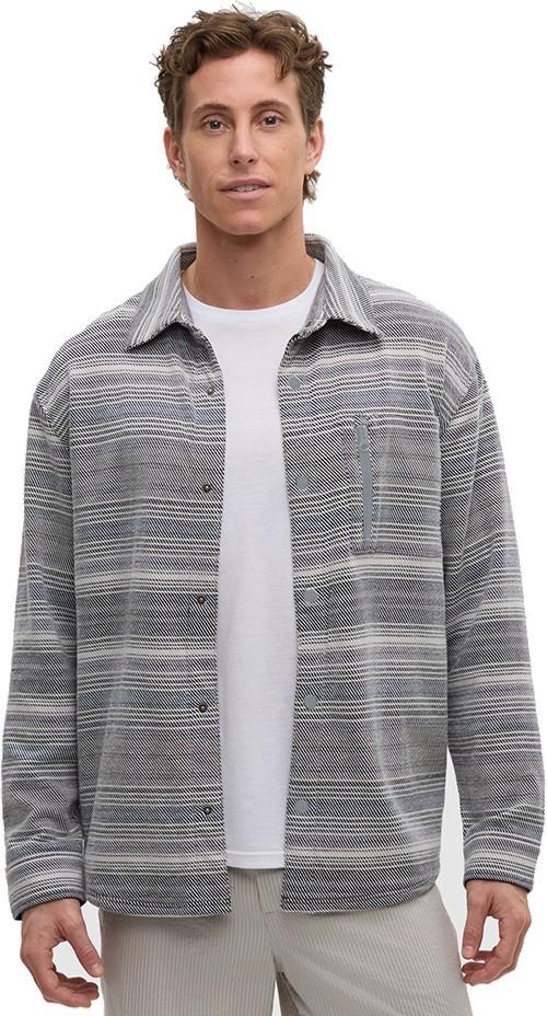 Thompson Shacket - Mens - meteorite black multi stripe 1